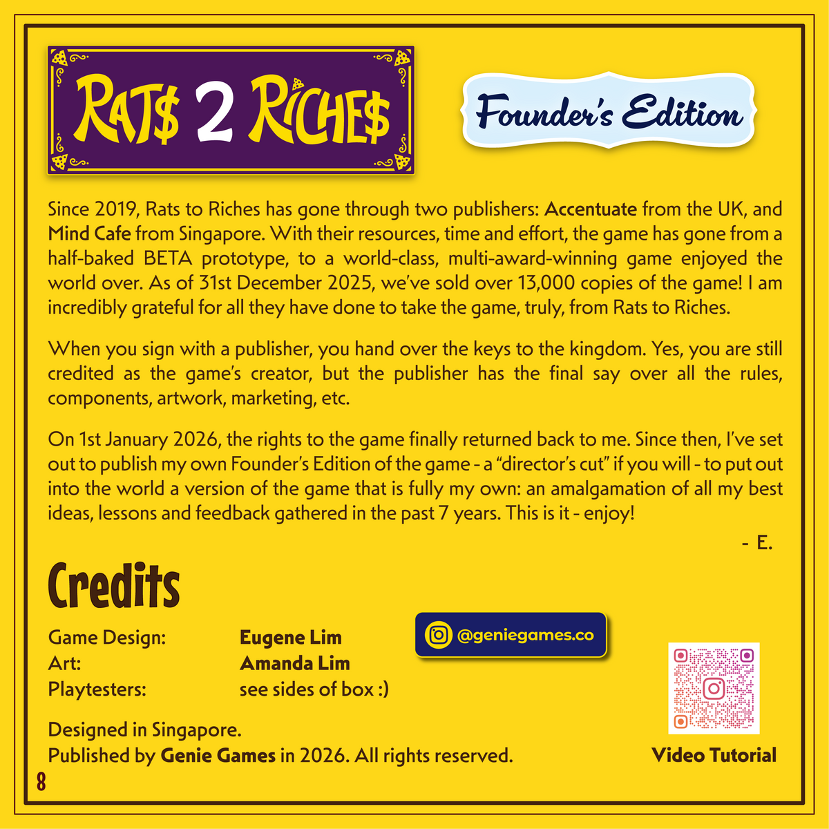 Rats 2 Riches: Founder's Edition