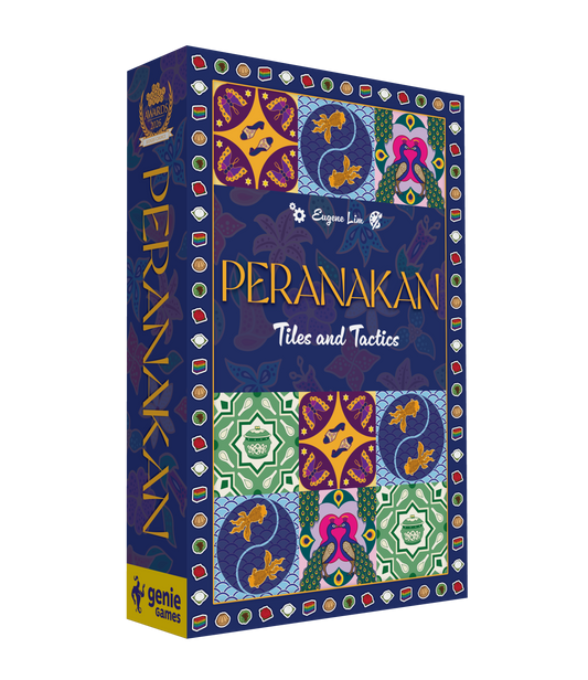 3D mockup image of the board game Peranakan: Tiles and Tactics